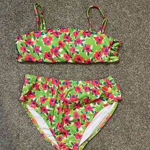 Green floral bikini